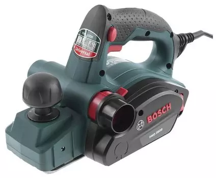 Электрорубанок BOSCH PHO 2000, 680Вт, 19500 об/мин, сетевой, глубина строгания 2мм, глубина выборки паза до 8мм, ширина строгания 82мм, 2.6кг (06032A4120)