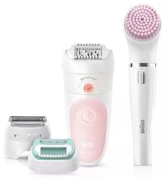 Эпилятор электрический Braun SES 5-885BS, белый/розовый (81683689)