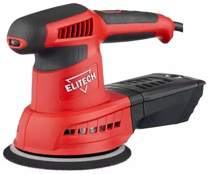 Эксцентриковая шлифовальная машина ELITECH МШЭ 0515Э, сетевая, 460Вт, 150мм, 13000 об/мин, 26000кол/мин, пылесборник, 1.7кг