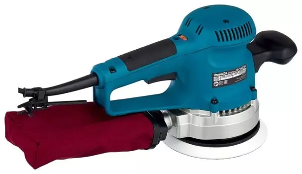 Эксцентриковая шлифовальная машина Makita BO6030, сетевая, 310Вт, 150мм, 10000 об/мин, 20000кол/мин, пылесборник, 2.3кг