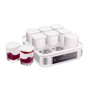 Йогуртница Kitfort КТ-4096 40 Вт, белый,серебристый (КТ-4096)
