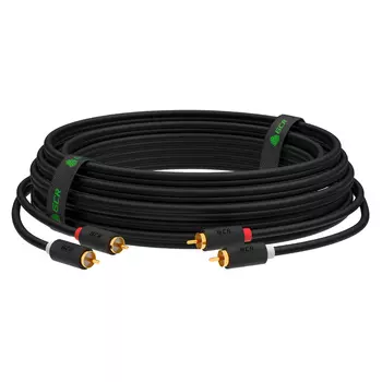 Кабель 2xRCA(M)-2xRCA(M), 20м, черный GCR GCR-ARR22 ( GCR-53114)