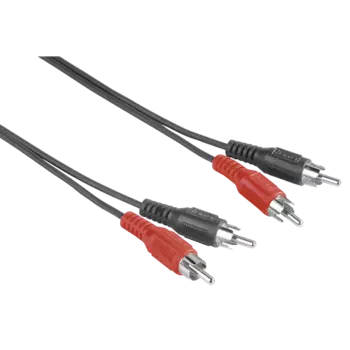 Кабель 2xRCA(M)-2xRCA(M), 2.5м, черный Hama H-205086 (00205086)