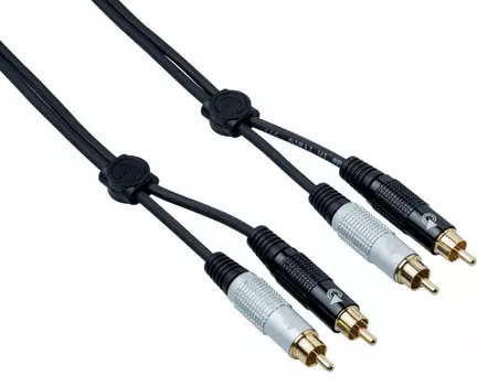 Кабель 2xRCA(M)-2xRCA(M), 5 м, черный BESPECO EA2R500