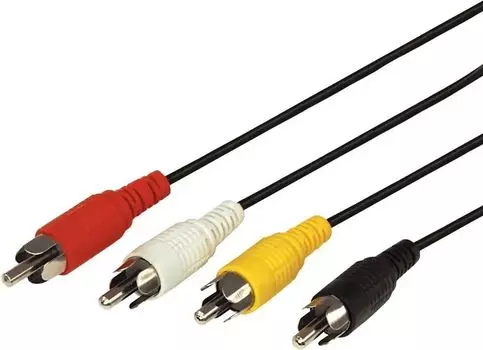 Кабель 4xRCA(M)-4xRCA(M), 5 м, черный/серебристый REXANT 17-0305 (17-0305)