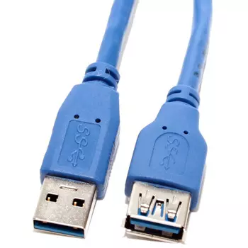 Кабель-удлинитель USB(Am)-USB(Af), 5 м, синий, 5bites (UC3011-050F)