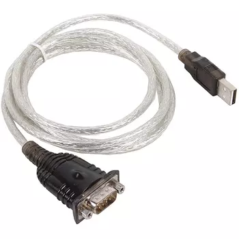 Кабель-переходник (адаптер) USB(Am)-COM(9m), 1.8 м, прозрачный, ORIENT (USS-111N18)