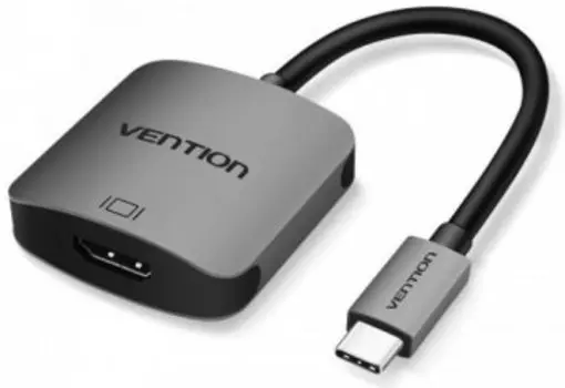 Кабель-адаптер Vention USB 2.0 Type-C-HDMI(19F), до 10 Гбит/сек, 10см, черный (CGLHA)