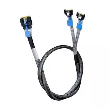 Кабель Amphenol, MCIOx8 (STR) - 2xMCIO x4 STR, 80 см (RMC38-0824)