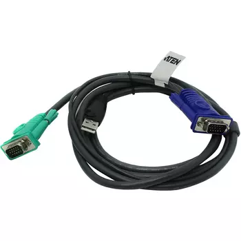 Кабель KVM (КВМ) ATEN 2L-5202U, VGA, USB (AM), 1.8 м (2L-5202U)