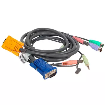 Кабель ATEN 2L-5302P KVM PS/2 (Клавиатура+мышь) 1.8м., черный