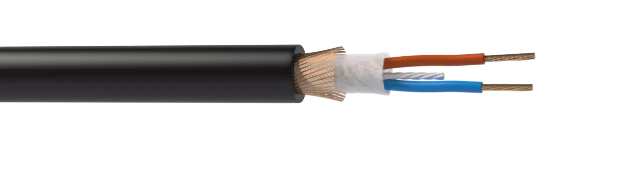 Кабель балансный микрофонный Wize WMC24200FP, 2x0.22 мм, 24 AWG, экран, медь, 200 м, черный (WMC24200FP)