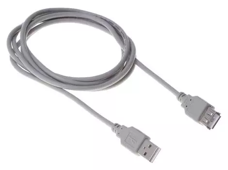 Кабель-удлинитель USB(Am)-USB(Af), 1.8 м, серый, Buro (BHP RET USB_AF18)