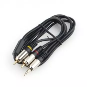 Кабель Cablexpert Jack 3.5(M)-2xRCA(M), блистер , 2м, черный (CCAB-02-35M2RM-2MB)