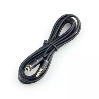 Кабель Cablexpert Jack 3.5(M)-Jack 3.5mm(F), блистер , 2м, черный (CCAB-02-35MF-2MB)