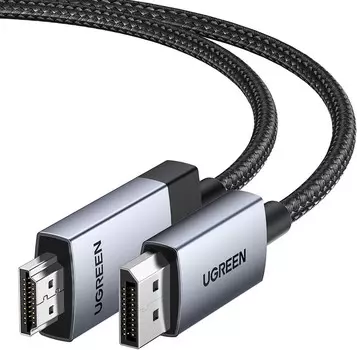 Кабель DisplayPort (19M)-HDMI(19M) 4K, 2 м, серый UGREEN DP119 (15574)
