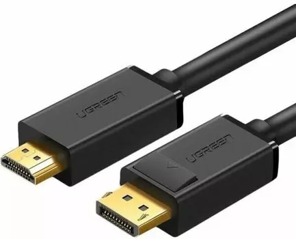 Кабель DisplayPort (19M)-HDMI(19M) v1.4 4K, экранированный, 1 м, черный UGREEN DP101 (10238)