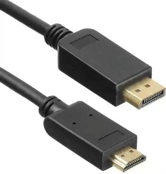 Кабель DisplayPort(19M)-HDMI(19M) v1.4, 1.5 м, черный KINGPRICE (KP-DP1.1-HD1.4-1.5M)