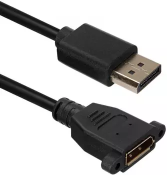 Кабель DisplayPort(20F)-DisplayPort(20M) v1.2 4K, 8K, экранированный, 5 м, черный ACD (ACD-DDPF2-50B)