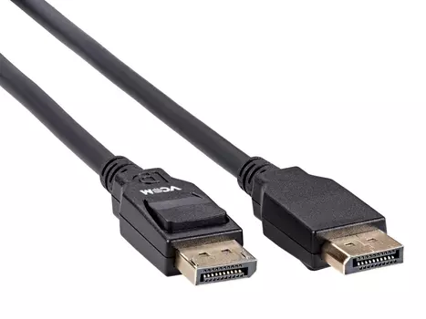 Кабель DisplayPort(20M)-DisplayPort(20M) v2.1 4K/8K, 1.5 м, черный VCOM CG651 (CG651-1.5)