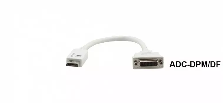 Кабель DisplayPort(20M)-DVI-I(M), экранированный, 15 см, белый Kramer ADC-DPM/DF (ADC-DPM/DF)