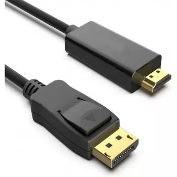 Кабель DisplayPort(20M)-HDMI(19M) 4K, 1.8 м, черный KS-is (KS-744-1.8)