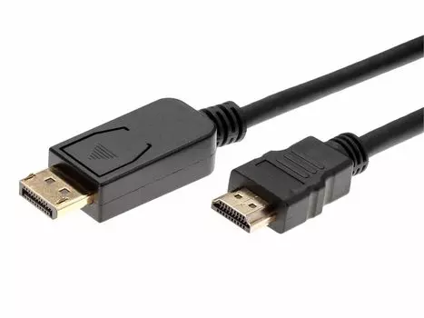 Кабель DisplayPort(20M)-HDMI(19M) 4K, 1.8 м, черный AOpen (ACG608-1.8M)