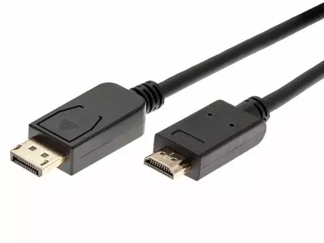 Кабель DisplayPort(20M)-HDMI(19M) 4K, 1.8 м, черный AOpen (ACG609-1.8M)