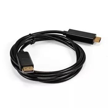 Кабель DisplayPort(20M)-HDMI(19M), экранированный, 1.5 м, черный Exegate EX-CC-DP-HDMI-1.5 (EX294709RUS)