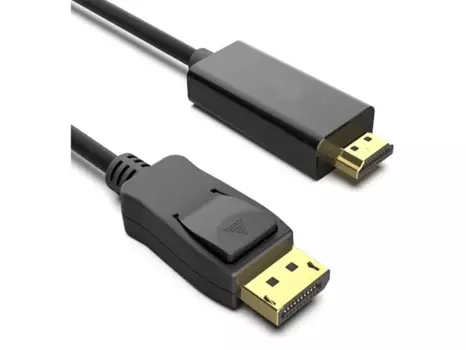 Кабель DisplayPort(20M)-HDMI(19M), экранированный, 3 м, черный KS-is KS-744-3 (KS-744-3)