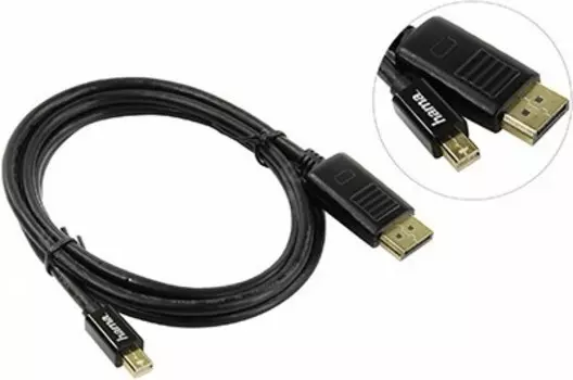 Кабель DisplayPort(M)/miniDisplayPort(M), 1.8m, Hama (00054563)