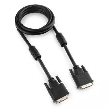 Кабель DVI-D(25M)-DVI-D(25M), экранированный, ферритовый фильтр, 4.5 м, черный Cablexpert (CC-DVIL-BK-15)