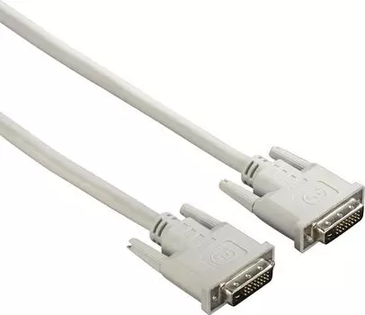Кабель DVI-D(M)-DVI-D(M) Dual Link, экранированный, ферритовый фильтр, 1.5м, серый Hama (H-200931)