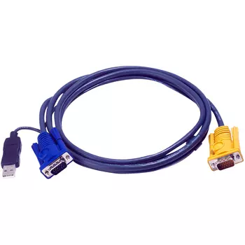 Кабель HD15M-USB(AM), Aten, 1.8m, серый (2L-5202UP)