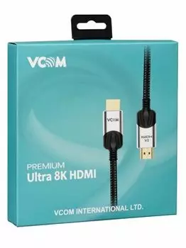 Кабель HDMI(19F)-HDMI(19F) v2.1 4K, 8K, 3 м, черный VCOM (CG865-3M)