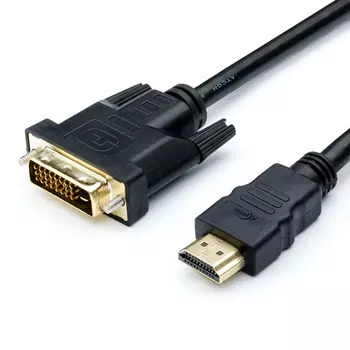Кабель HDMI(19M)-DVI(25M) Dual Link 4K, экранированный, 1.8 м, черный Atcom AT3808 (AT3808)