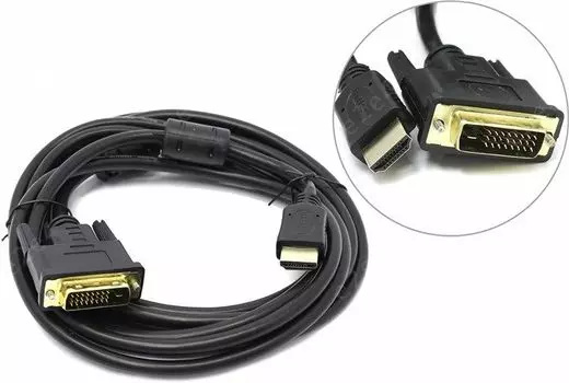 Кабель HDMI(19M)-DVI-D(25M), 3 м 5bites