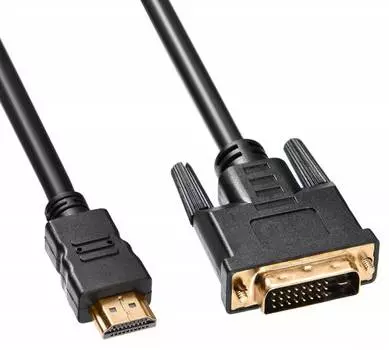 Кабель HDMI(19M)-DVI-D(M), экранированный, ферритовый фильтр, 5 м Buro (HDMI-19M-DVI-D-5M)