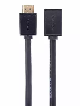 Кабель HDMI(19M)-HDMI(19F) v2.1 4K, 8K, 3 м, черный Telecom TCG257MF-3M (TCG257MF-3M)