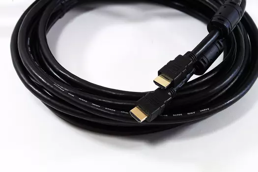 Кабель HDMI(19M)-HDMI(19M) 1.4+3D, AOpen, 5m, черный, 2 фильтра (ACG511D-5M)