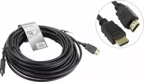 Кабель HDMI(19M)-HDMI(19M) v1.4, 10 м, черный TV-COM