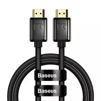 Кабель HDMI(19M)-HDMI(19M) 4K, 8K, экранированный, 2м, черный Baseus (WKGQ000101)