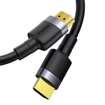 Кабель HDMI(19M)-HDMI(19M) 4K, экранированный, 2м, черный Baseus Cafule (CADKLF-F01)