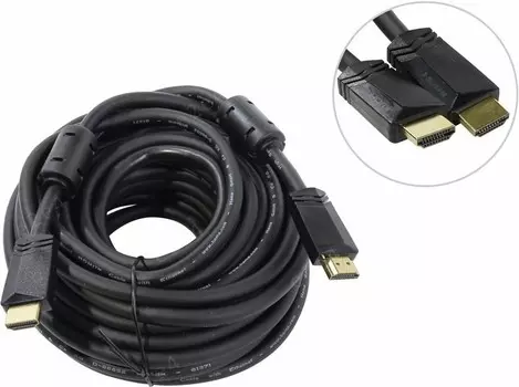 Кабель HDMI(19M)-HDMI(19M), Hama, 10m, черный (122108)