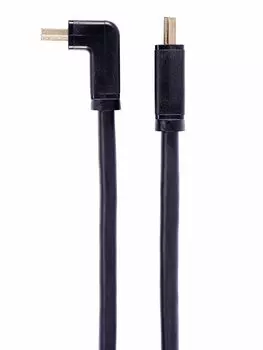 Кабель HDMI(19M)-HDMI(19M) прямой/угловой v2.1 4K, 8K, 1 м, черный Telecom TCG256-1M (TCG256-1M)