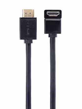 Кабель HDMI(19M)-HDMI(19M) прямой/угловой v2.1 4K, 8K, 3 м, черный Telecom TCG256-3M (TCG256-3M)