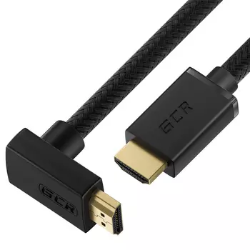 Кабель HDMI(19M)-HDMI(19M) прямой+верхний угол 4K, экранированный, 1.5м, черный GCR GCR-53292 (GCR-53292)