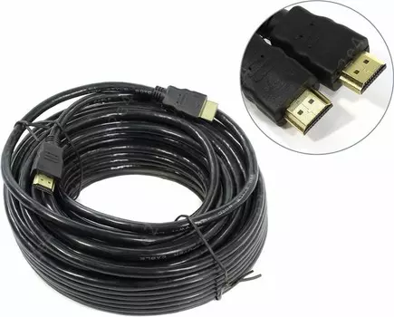 Кабель HDMI(19M)-HDMI(19M) v1.4, 20 м, черный Exegate
