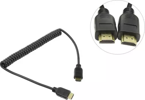 Кабель HDMI(19M)-HDMI(19M) v1.4 4K, экранированный, 3м, черный GCR (GC-HMMIC01-3m)