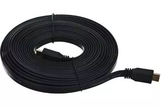 Кабель HDMI(19M)-HDMI(19M) v1.4 4K, плоский, 5 м TV-COM (CG200F-5M)